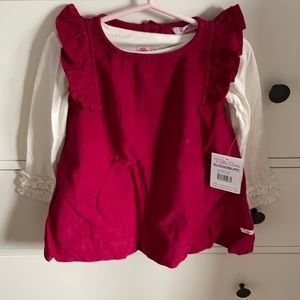 Ruffle Butts Mulberry jumper,top, and knee socks